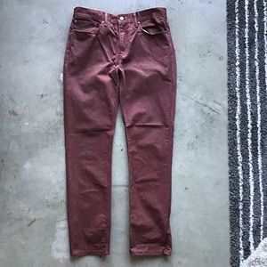 Levi Strauss & Co - 511 Denim Pants Burgendy 34x32